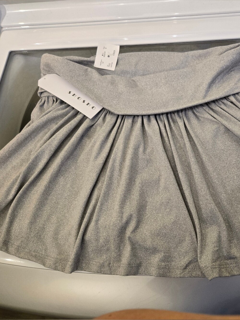 shosho Light Silver Gray Circle Skirt